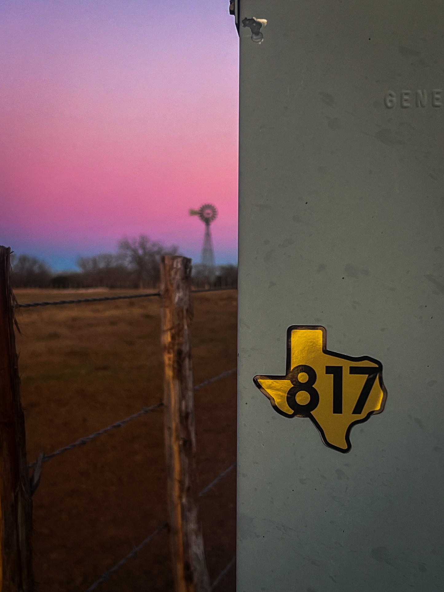 817 Texas Sticker